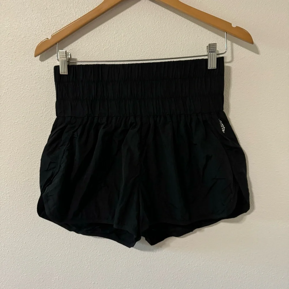 Free People FP Movement The Way Home Shorts Lined Black High Waist-Medium